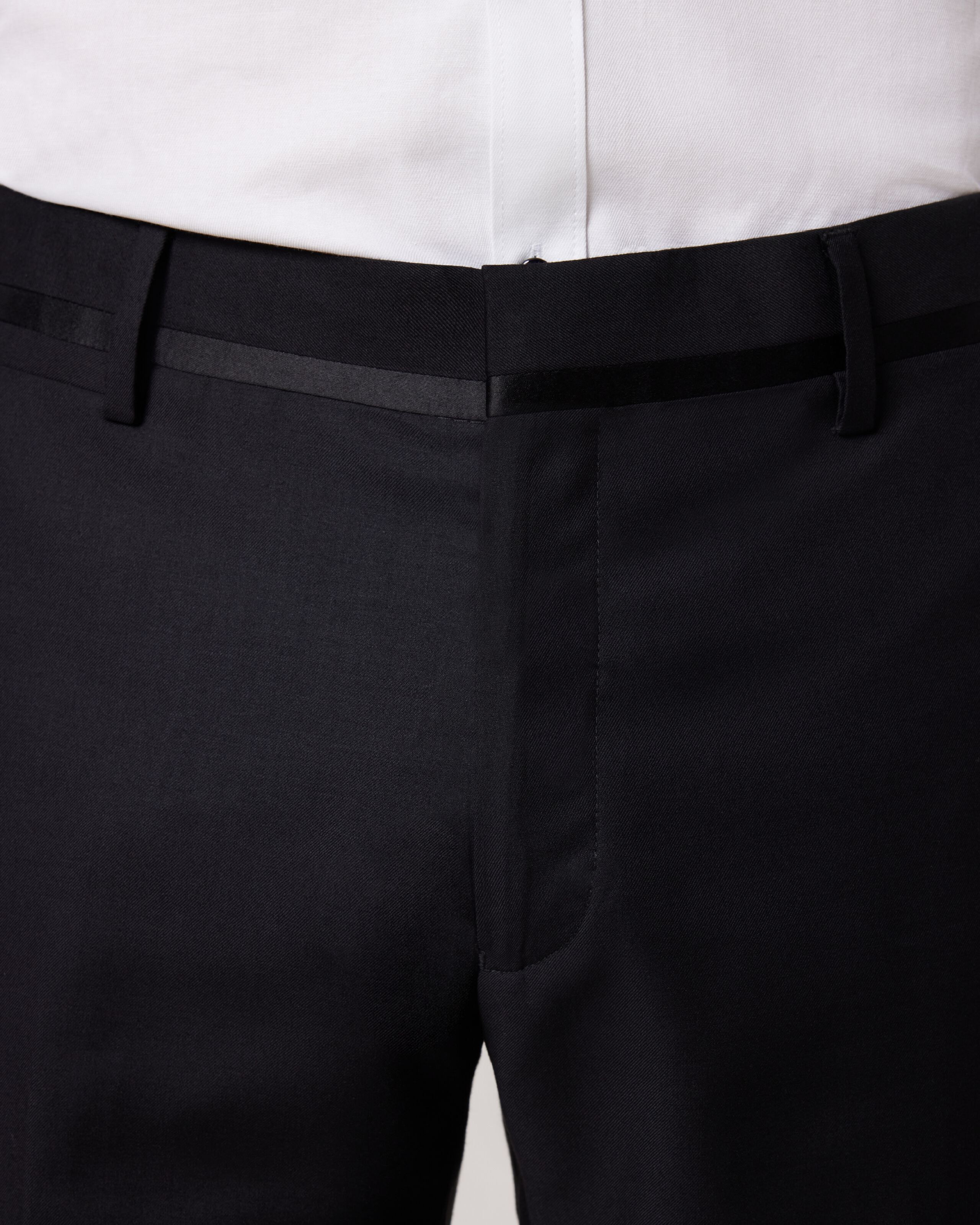 Slim Fit Tuxedo Pant Black Chintz Suit Pants Politix